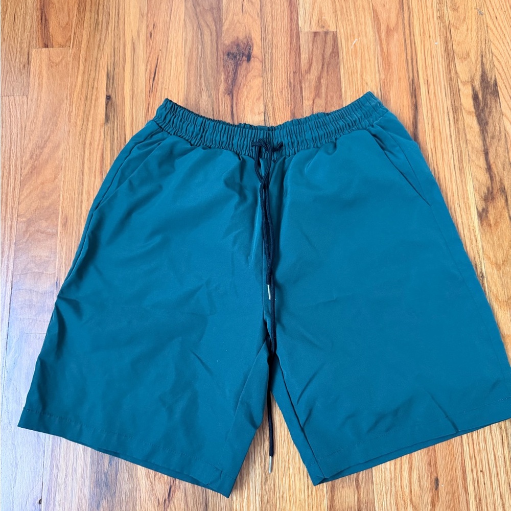 SHEIN Teal Swim Trunks